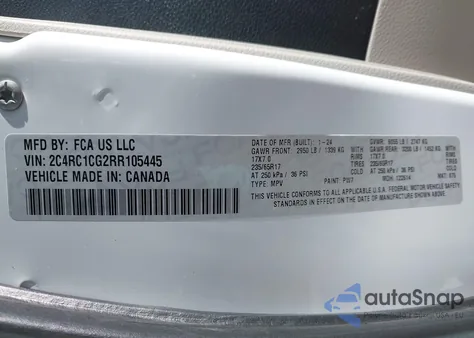 2024 Chrysler Voyager Lx from USA, damaged, VIN 2C4RC1CG2RR105445